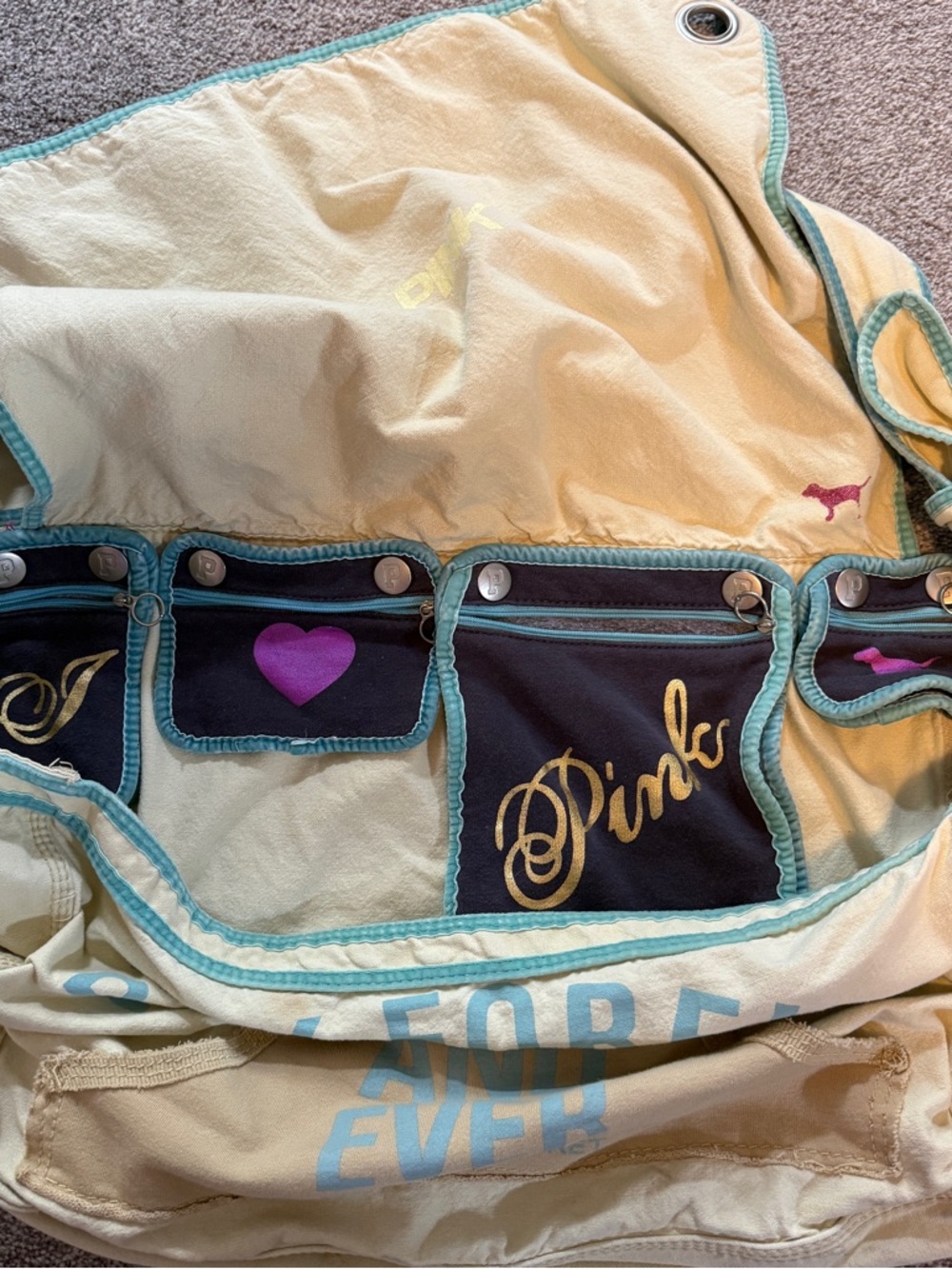 Victoria Secret PINK Graphic Canvas Satchel - Picture 5 of 13
